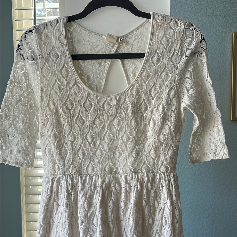Roxy Cream Midi Dress